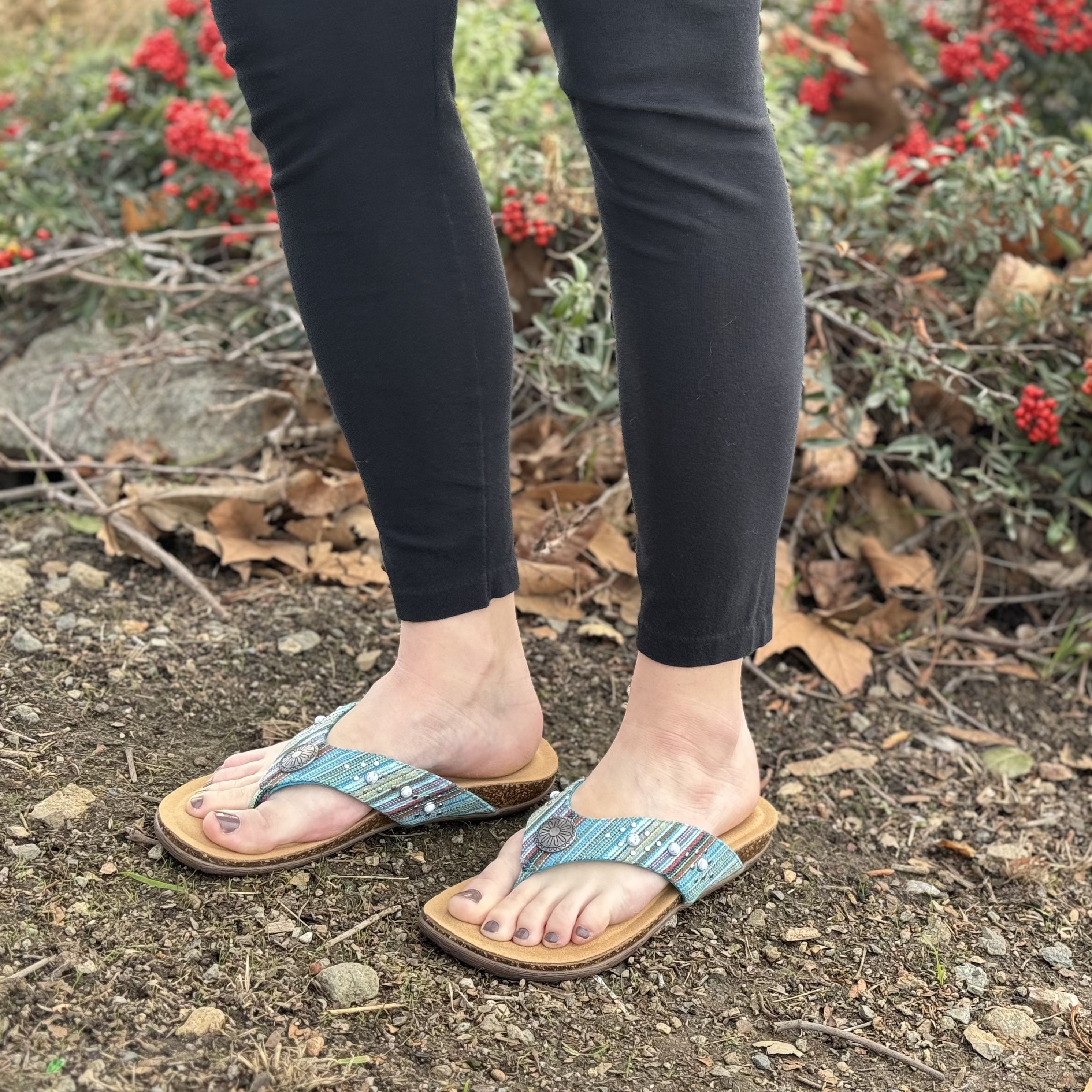Jovie comfort sandal in turquoise