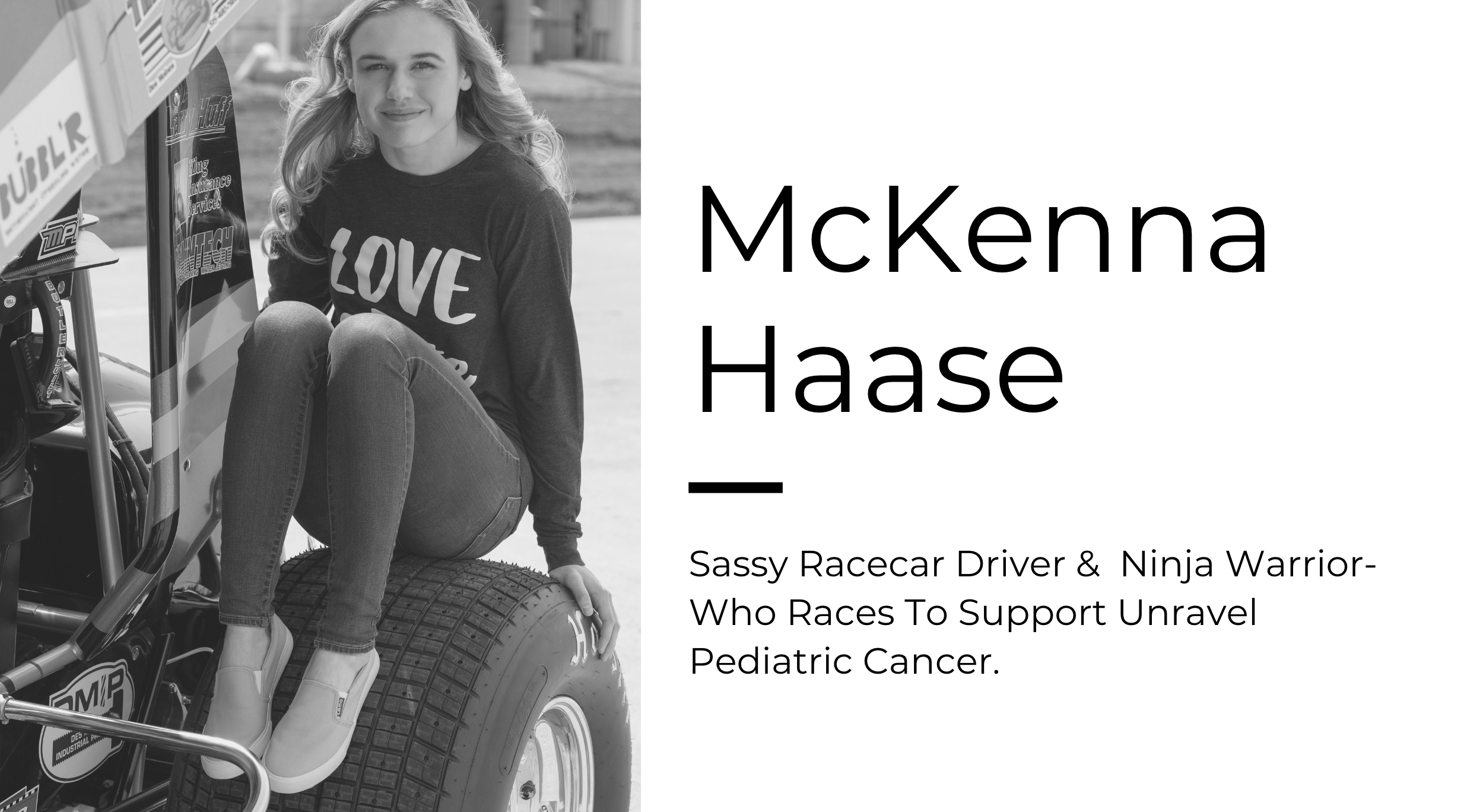 McKenna Haase- Sassy Racecar Driver &  Ninja Warrior- Who Races To Support Unravel Pediatric Cancer. - Lamo Footwear