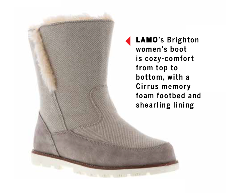 Footwear News' JAN 25th '21 issue features the LAMO Brighton Boot - Lamo Footwear
