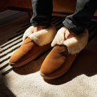 LaMO Henry slipper bootie suede sheepskin chestnut