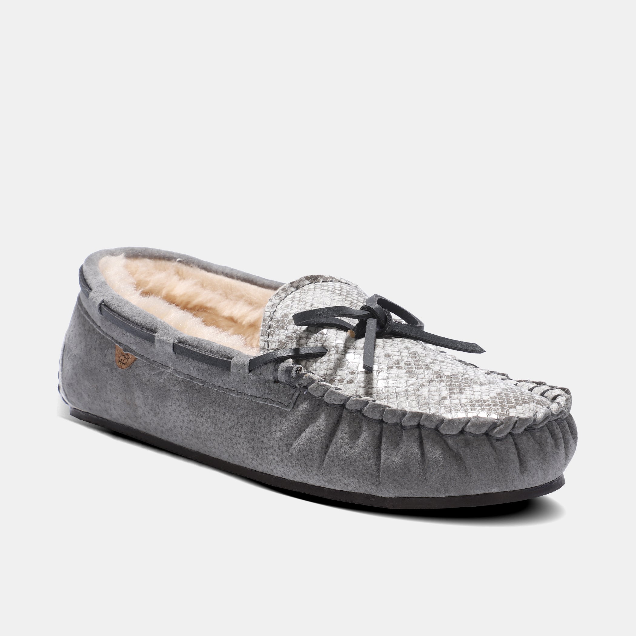 Women's discount gray moccasins