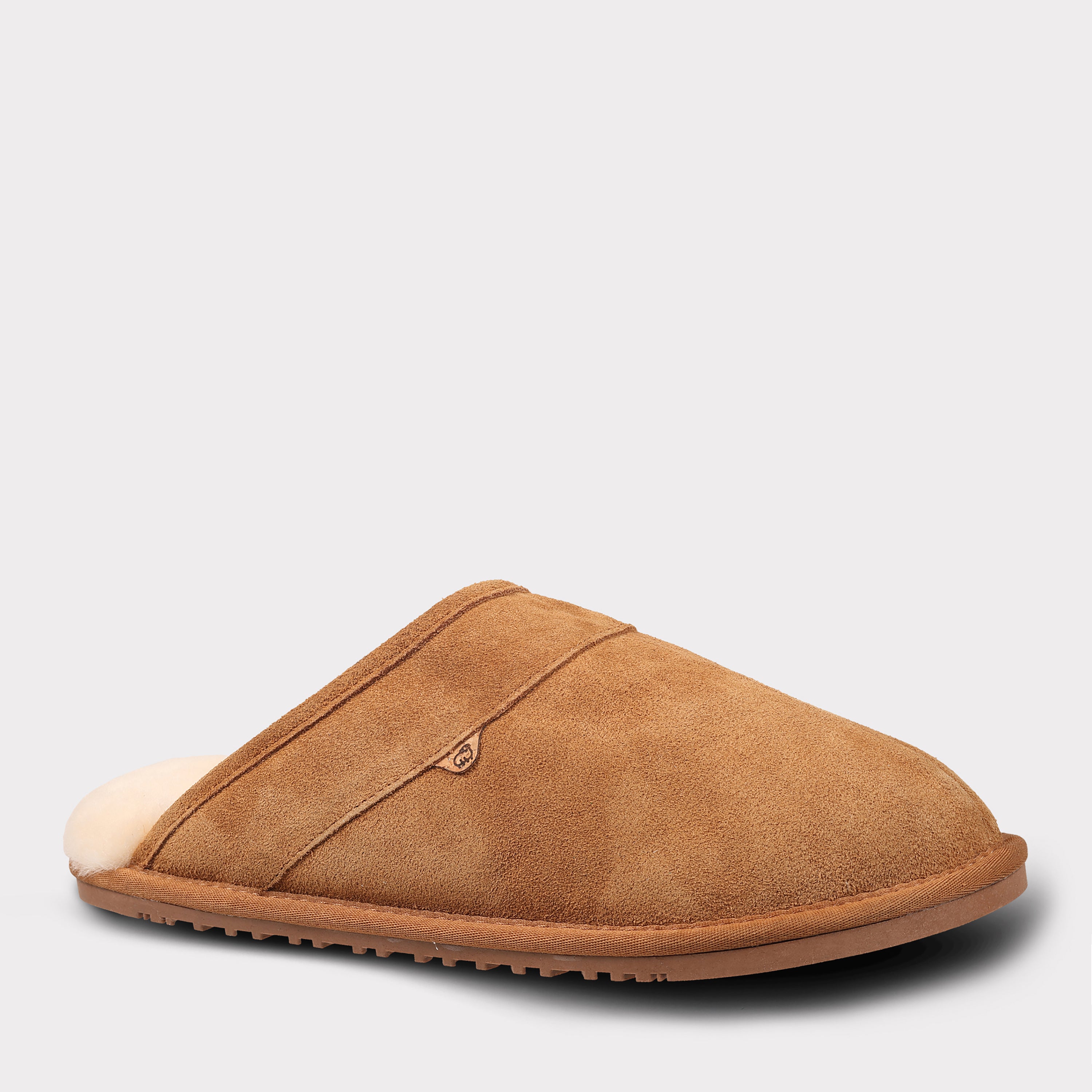 Mens suede mule slippers deals