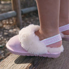 LaMO Lia Youth slingback slipper suede pink